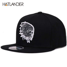 Load image into Gallery viewer, Embroidery Skull baseball caps hats hip hop snapbacks